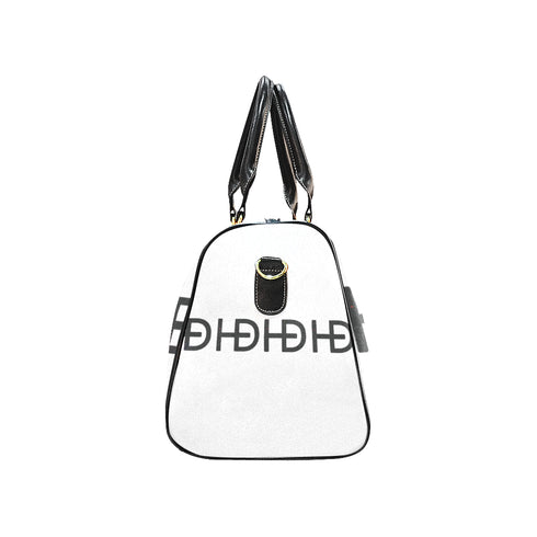 HEED NYC Classic White & Black Multi Logo Large Duffle Bag